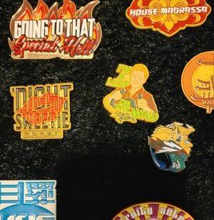 Colorful Cartoon Character Pin Set